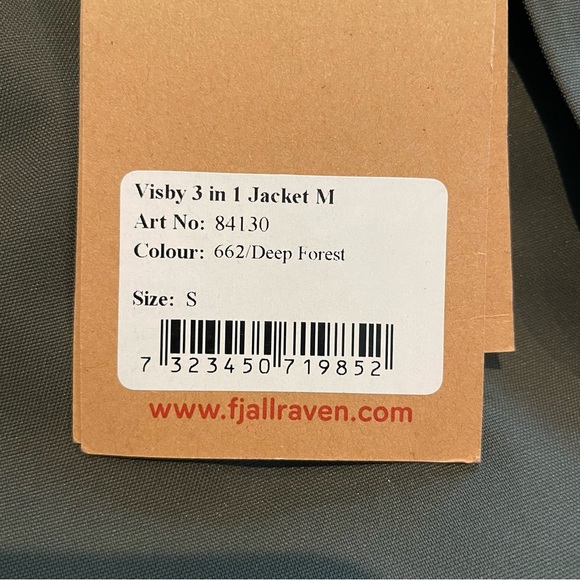 NWT Fjallraven Visby 3 in 1 Jacket in Deep Forest Green - Picture 6 of 14